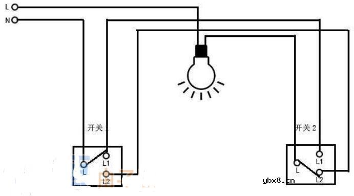 双控开关的接线原理及接线图