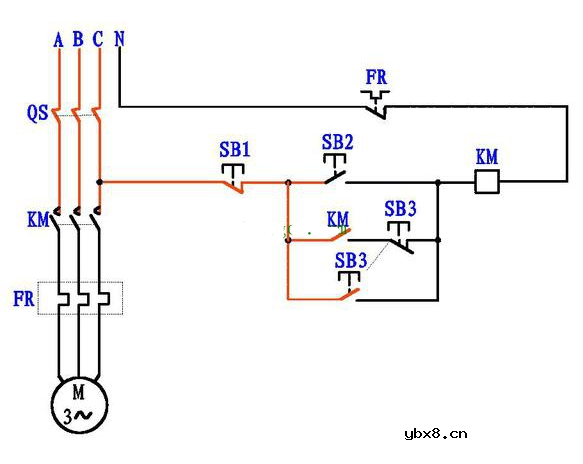 接触器点动加自保电路原理图解