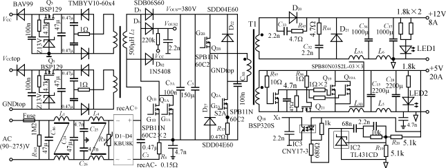一个新的200kHz/200W环保型开关电源