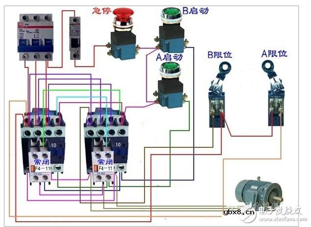 行程开关实物接线图