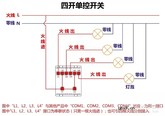 17种开关类型接线方法图解
