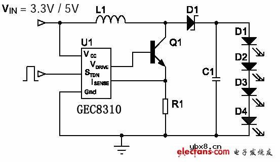 液晶显示器背光源LED驱动器GEC8310方案