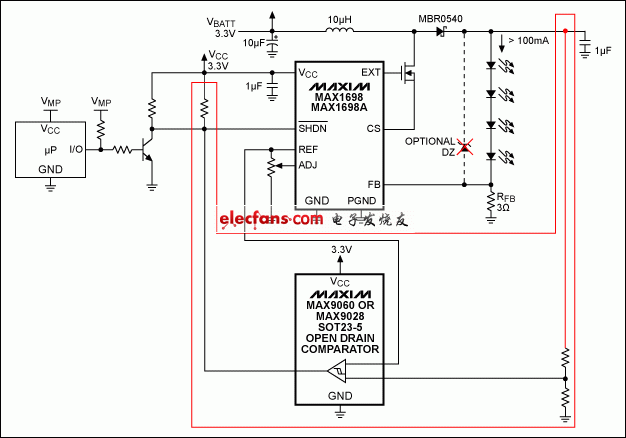 Protect LED driver in backlit displays