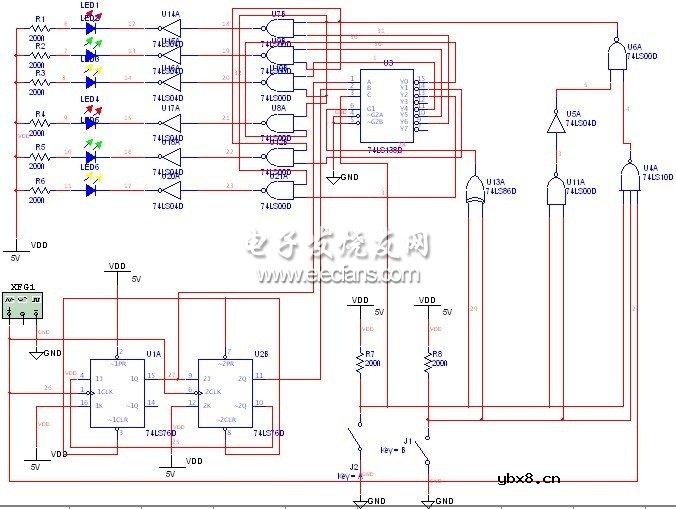 基于Multisim的汽车尾灯控制方案 基于Multisim的汽车尾灯控制方案