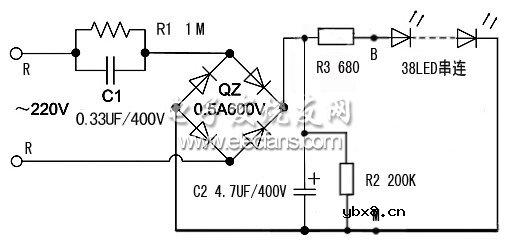 220V交流白色节能灯自制