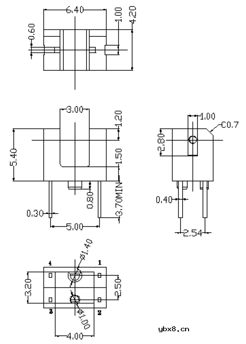 光遮断器（俗称对射式光耦、槽型光电开关）亿光ITR20403特性解读