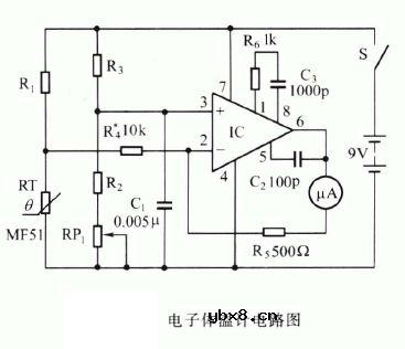 热敏电阻器应用参考电路