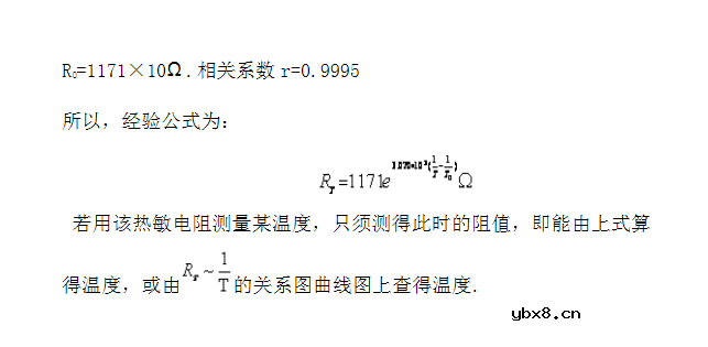 热敏电阻器的电阻温度特性测量