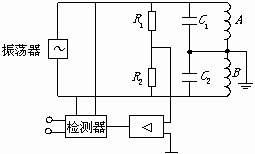 电涡流式传感器测量电路原理图