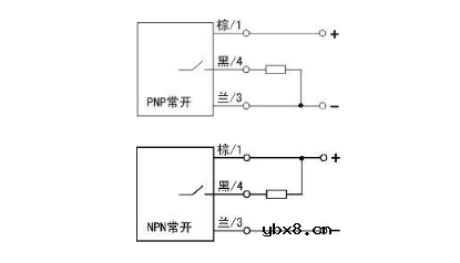 NPN、PNP传感器的接线方式