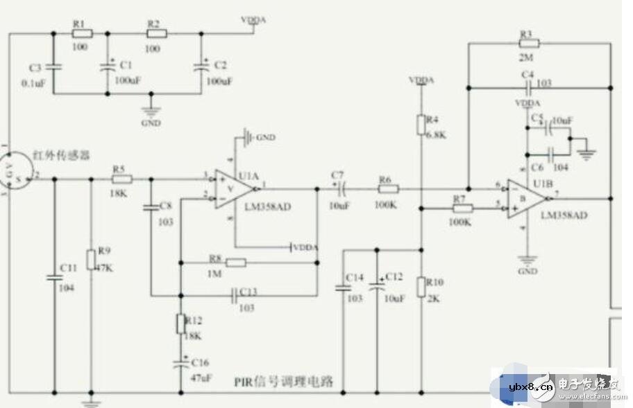 热释电红外传感器电路 热释电红外传感器电路
