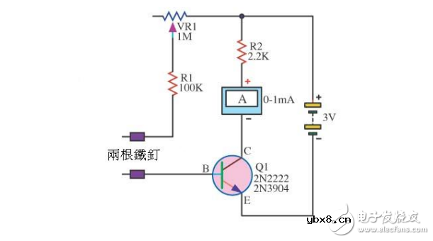 自制土壤湿度传感电路图_土壤湿度检测原理图