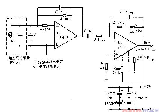 加速度传感器测速原理及电路图