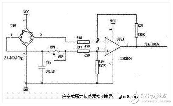 多款压力传感器的简单应用电路图 多款压力传感器的简单应用电路图