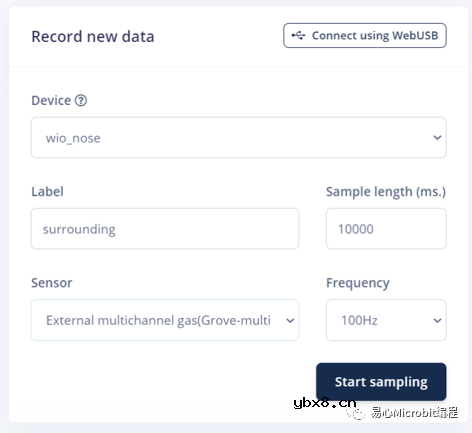 使用Wio Terminal与气体传感器收集咖啡气味数据
