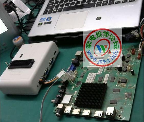 RT809H编程器教程：T.MT5508.U801飞线备份-擦除-写入