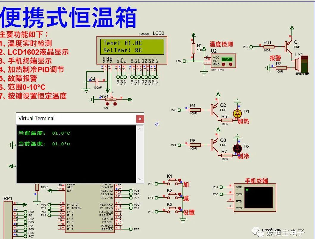 怎么去设计一种基于51单片机的便携式恒温箱？
