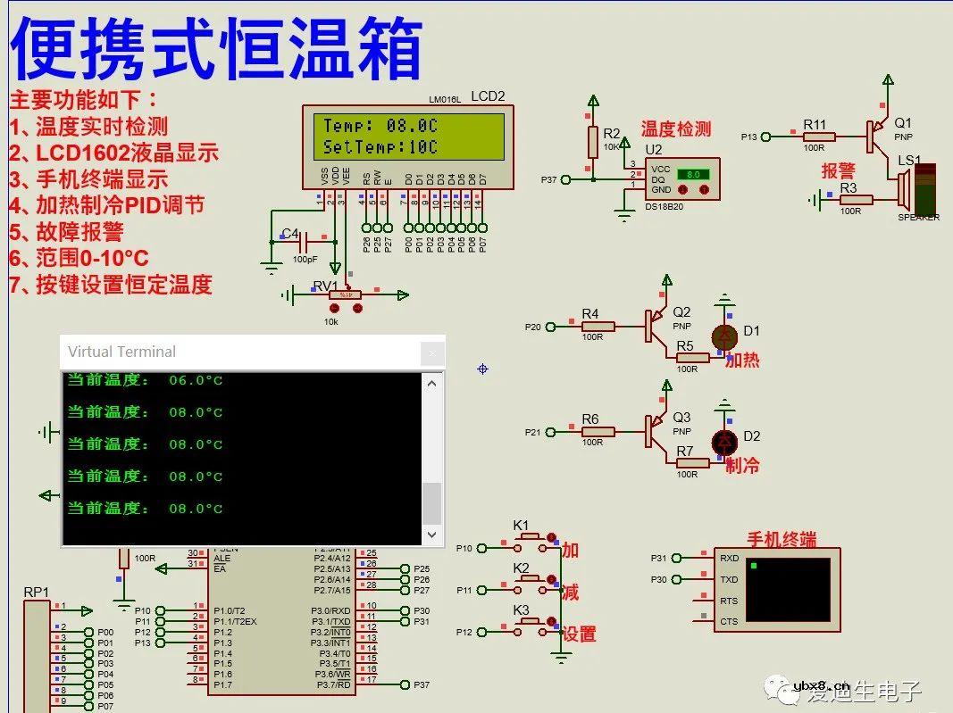 怎么去设计一种基于51单片机的便携式恒温箱？