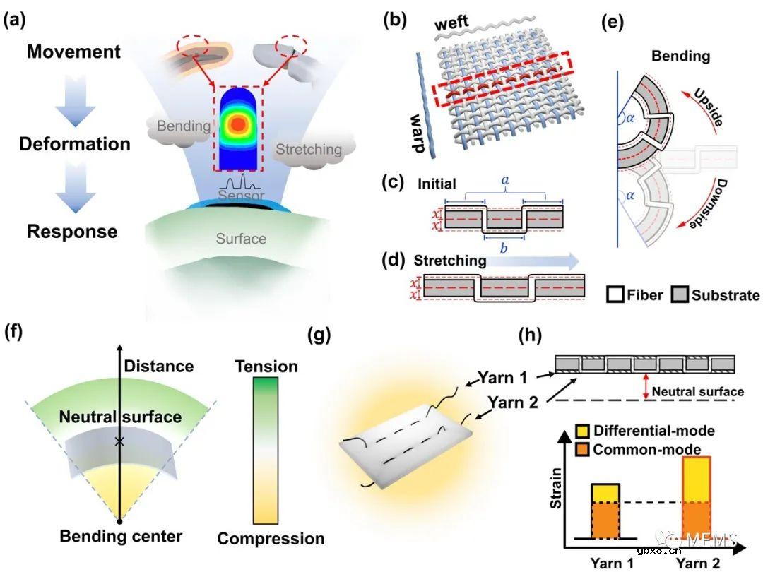 用于穿戴式运动捕捉的差分式柔性应变传感器