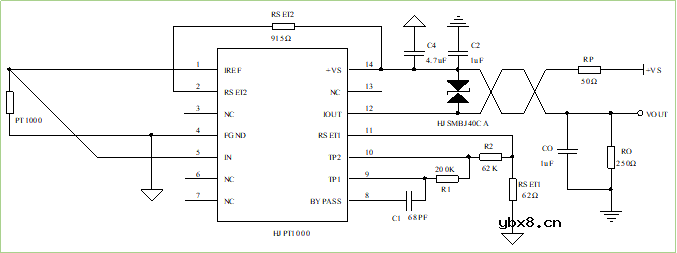 一种专为热电阻PT1000设计传感器处理电路设计