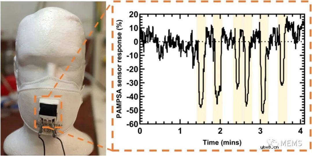 用于人体呼吸检测的化学电阻式氨气传感器