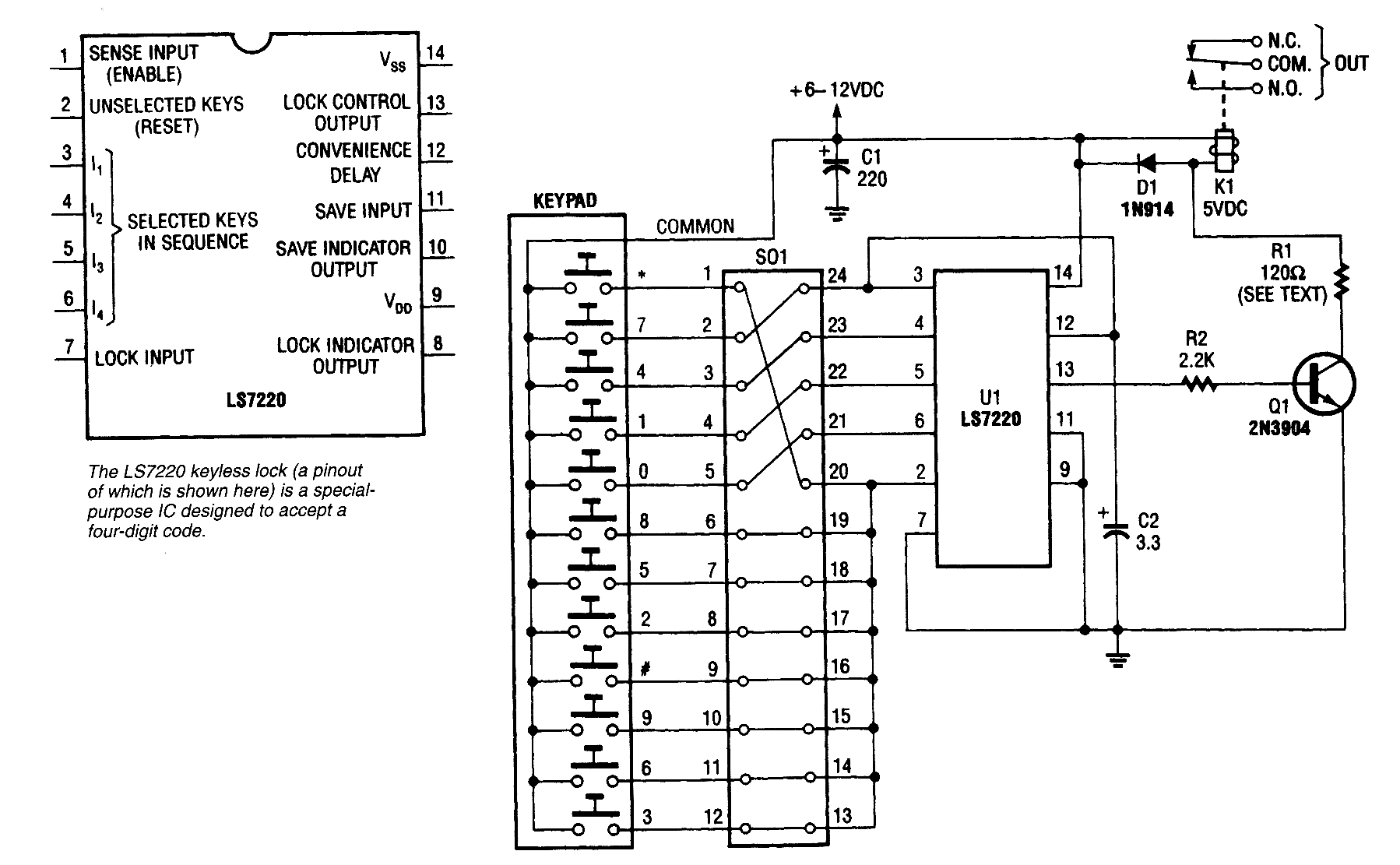 数字入口锁电路