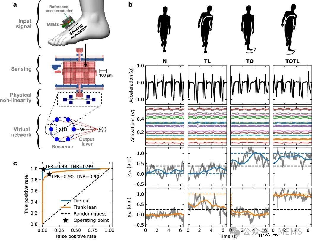 基于可穿戴MEMS加速度计和机器学习的传感器内人体步态分析