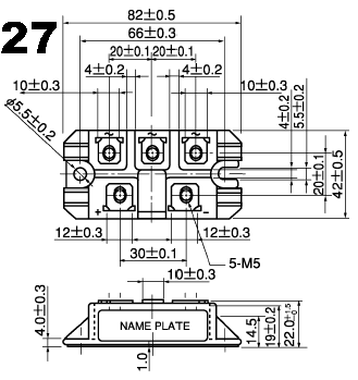 可控硅、达灵顿、IGBT、MOSFET等大功率模块外形图