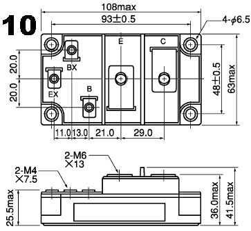 可控硅、达灵顿、IGBT、MOSFET等大功率模块外形图
