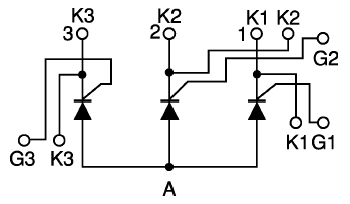 可控硅、达灵顿、IGBT、MOSFET等大功率模块外形图