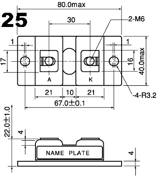 可控硅、达灵顿、IGBT、MOSFET等大功率模块外形图