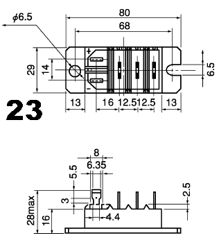 可控硅、达灵顿、IGBT、MOSFET等大功率模块外形图