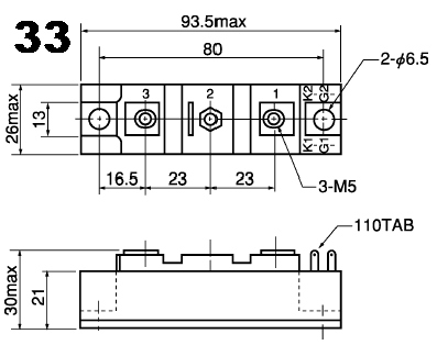 可控硅、达灵顿、IGBT、MOSFET等大功率模块外形图