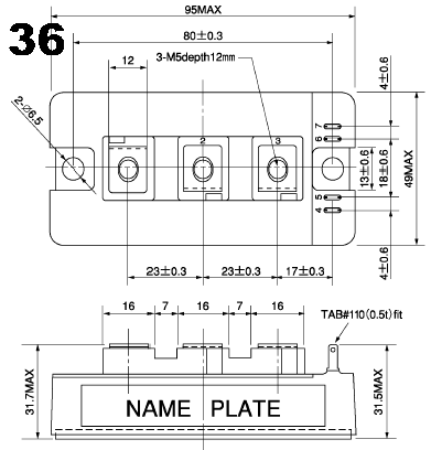可控硅、达灵顿、IGBT、MOSFET等大功率模块外形图