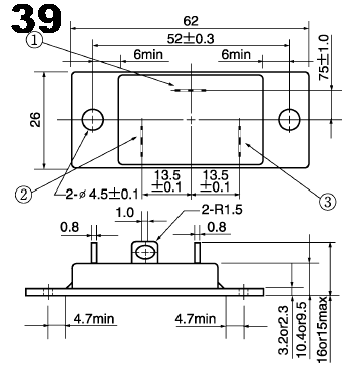 可控硅、达灵顿、IGBT、MOSFET等大功率模块外形图