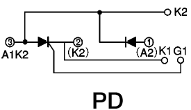 可控硅、达灵顿、IGBT、MOSFET等大功率模块外形图