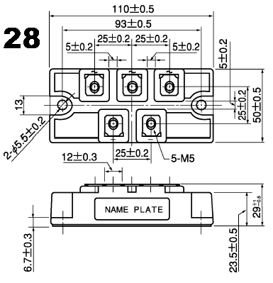 可控硅、达灵顿、IGBT、MOSFET等大功率模块外形图