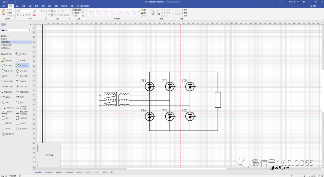 如何画三相桥式全控整流电路？
