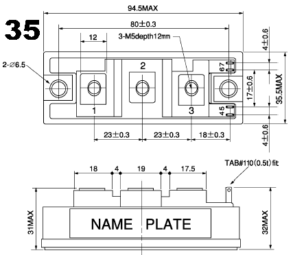 可控硅、达灵顿、IGBT、MOSFET等大功率模块外形图
