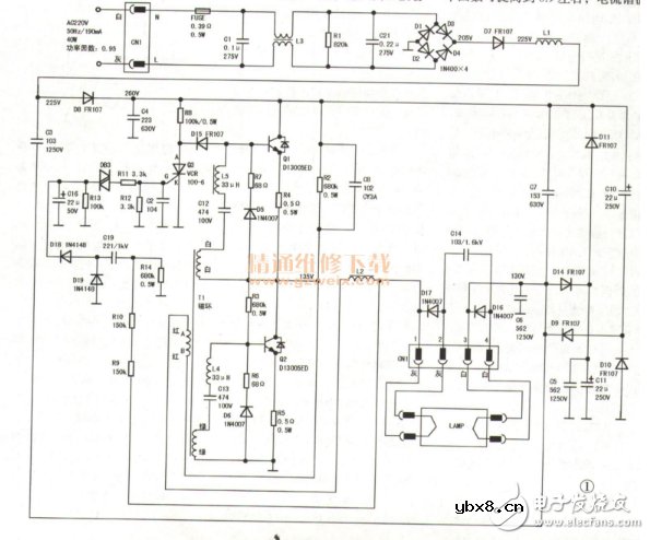 雷士电子镇流器电路图分析 雷士电子镇流器电路图分析