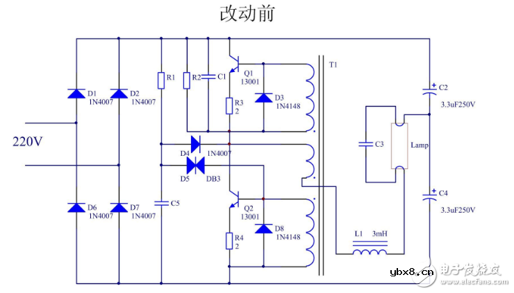 电子镇流器改led电路