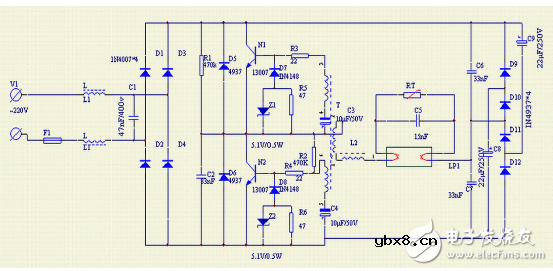 九款最简单的电子镇流器电路图原理图分析