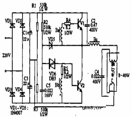 节能电子整流器电路图