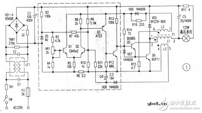55w电子镇流器电路图（六款55w电子镇流器电路原理图详解）