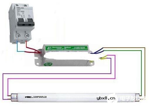 一拖二电子镇流器接线图_一拖二电子镇流器电路图