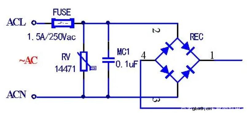 列举六种常用的开关电源输入保护电路