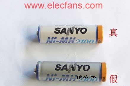 如何区分真假SANYO三洋2100毫安电池