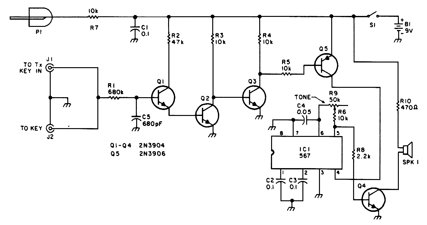 QRP侧音发电机/代码实践振荡器
