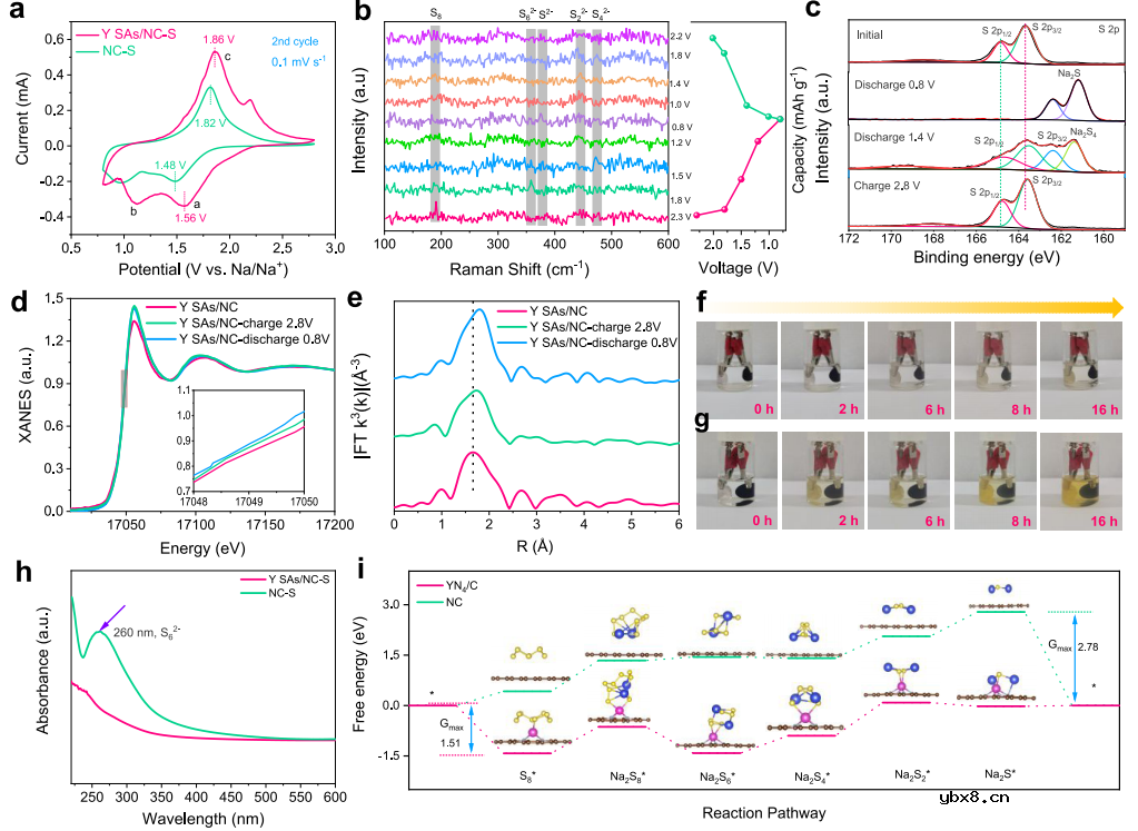 通过单原子钇实现高性能可充电钠硫电池