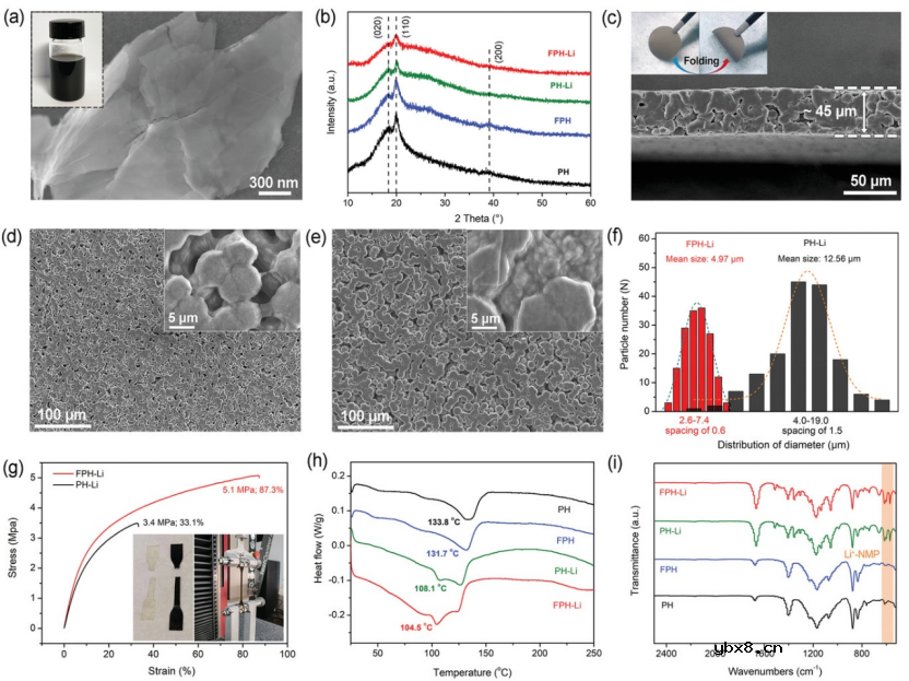 氟化石墨烯增强聚合物电解质用于固态锂金属电池